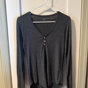GAP Women's Charcoal Long Sleeve Top